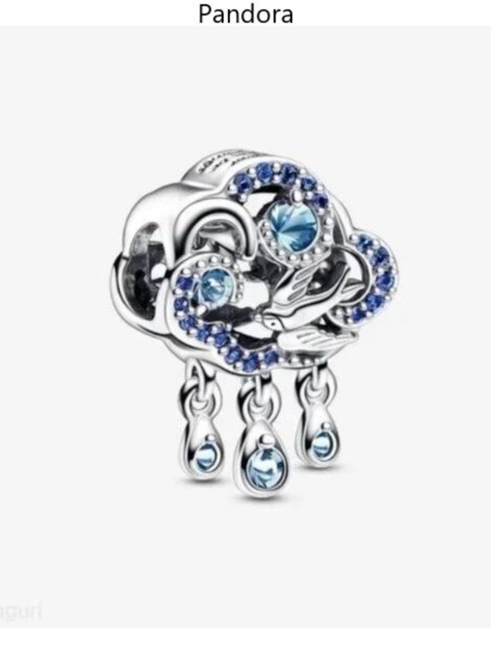 NEW pandora wear the clouds and the swallows Charm